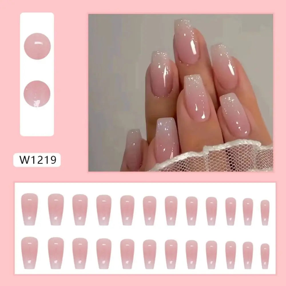 24pcs Gradient Fake Nails