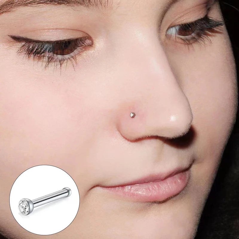 Queen 50 Pc Surgical Steel  Nostril Piercings