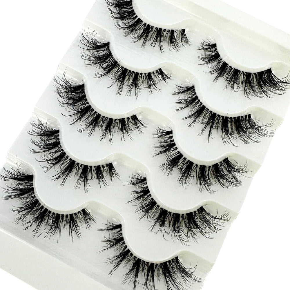 Transparent 5 pairs Mink Eyelashes C