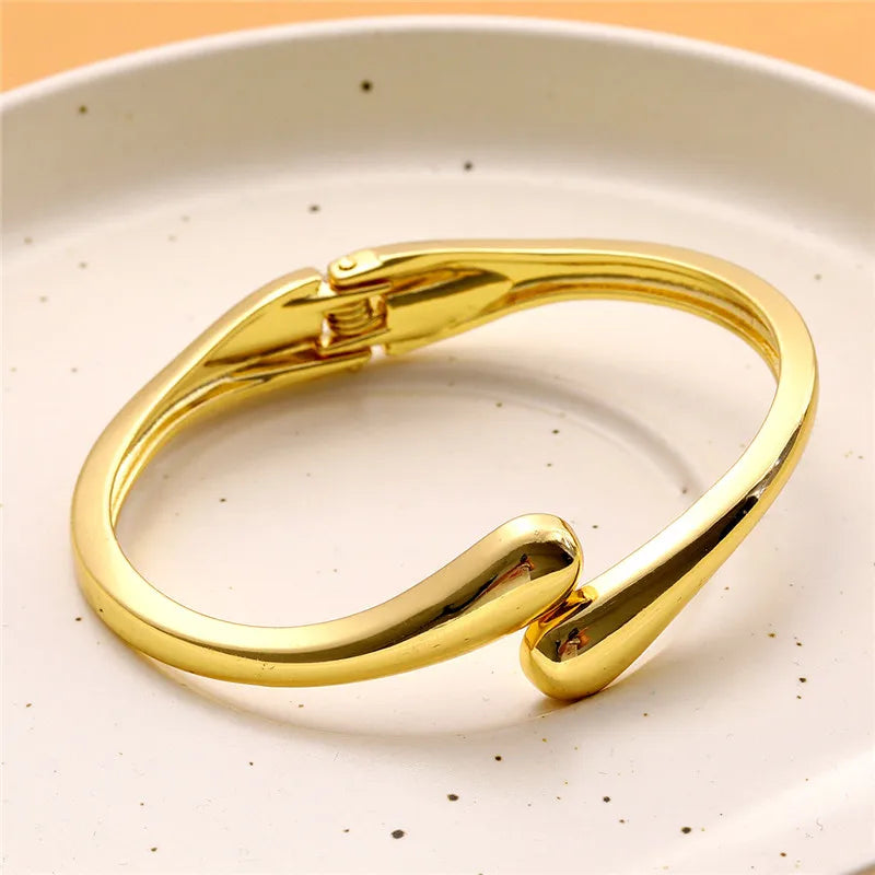 Wide Metal Bangle Ring